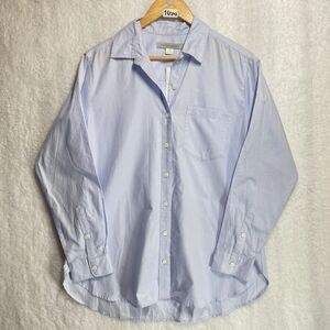 Outerknown Sydney Oxford Boyfriend Shirt S Light Blue Button-Up Long Sleeve